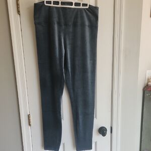 RBX Women's Dark Teal Full-Length Velour Leggings